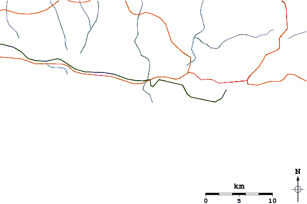 Carreteras y ríos cerca de Goukamma River Mouth