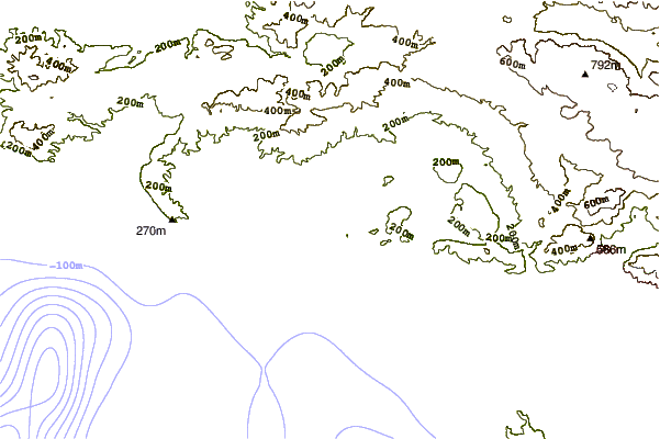 Costa alrededor de Les Lecques
