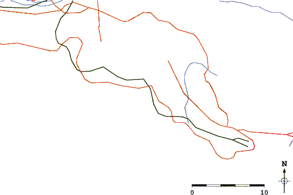 Carreteras y ríos cerca de Les Lecques