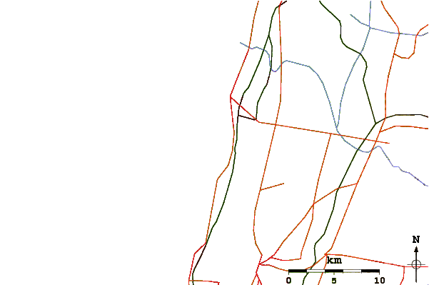 Carreteras y ríos cerca de Green Beach