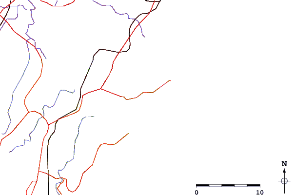 Carreteras y ríos cerca de Green Hills