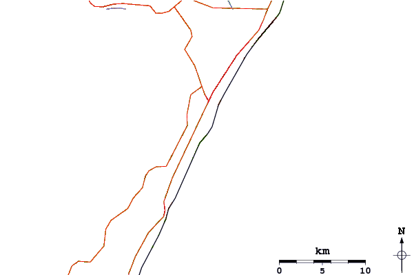Carreteras y ríos cerca de Green Point