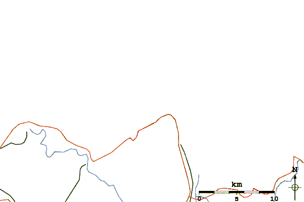 Carreteras y ríos cerca de Guibeleco