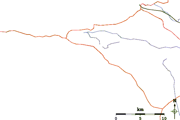 Carreteras y ríos cerca de Gwendrez Left