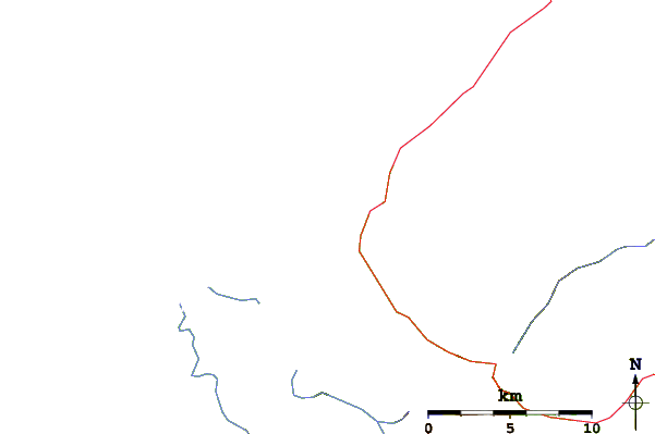 Carreteras y ríos cerca de Haast Beach