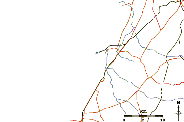 Carreteras y ríos cerca de Hakshtot (Ashdod)