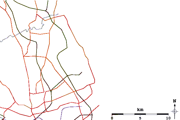 Carreteras y ríos cerca de Hartley Reef