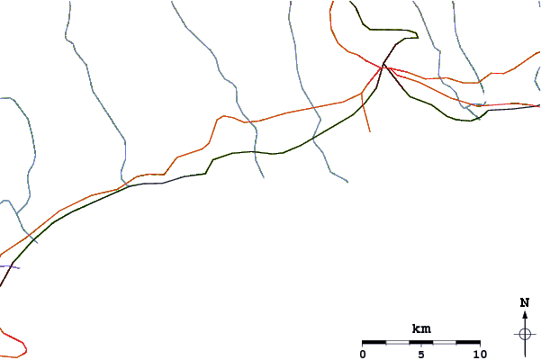 Carreteras y ríos cerca de Herolds Bay