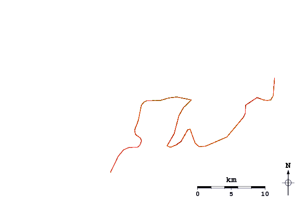 Carreteras y ríos cerca de Armenistis (Ikaria)
