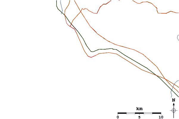 Carreteras y ríos cerca de Il Bunker (Santa Marinella)