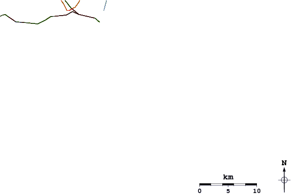 Carreteras y ríos cerca de Ilha Do Pontal