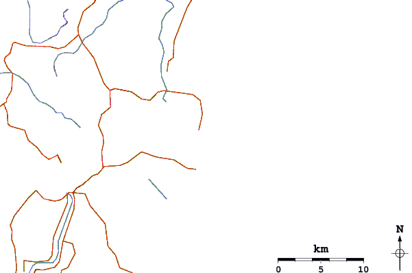 Carreteras y ríos cerca de Iluka-North Wall