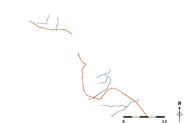 Carreteras y ríos cerca de Imġiebaħ Bay (Selmun Bay)