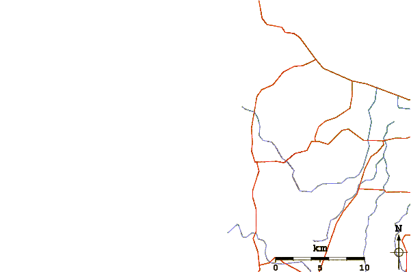 Carreteras y ríos cerca de Injidup Point