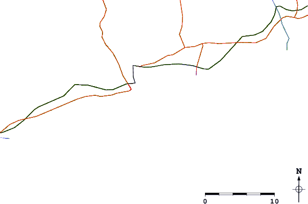 Carreteras y ríos cerca de Isla Canela