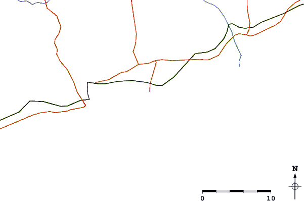 Carreteras y ríos cerca de Playa Central