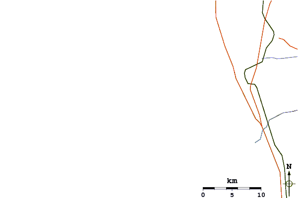Carreteras y ríos cerca de Isla Santa Maria