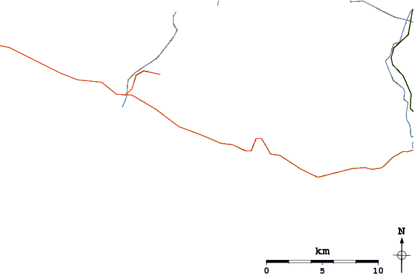 Carreteras y ríos cerca de Jordan River
