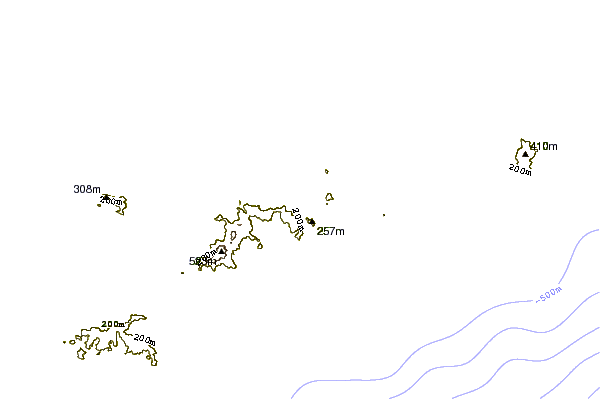 Costa alrededor de Josiahs Bay