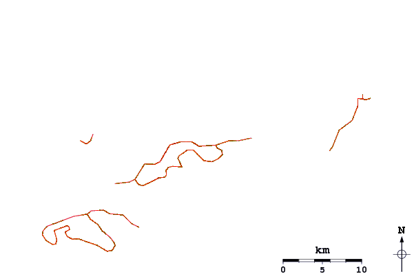 Carreteras y ríos cerca de Josiahs Bay