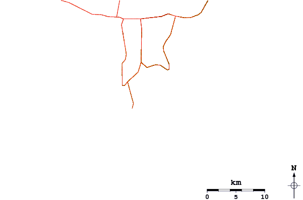 Carreteras y ríos cerca de Kaalualu Point