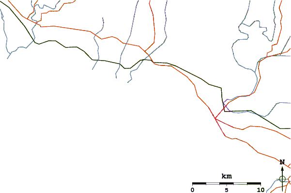 Carreteras y ríos cerca de Kai-Iwi