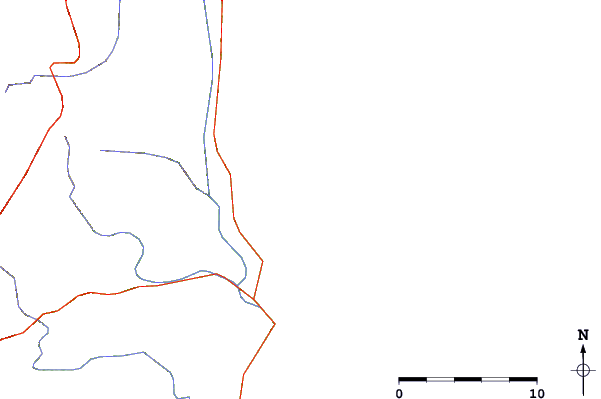 Carreteras y ríos cerca de Kaiaua Bay