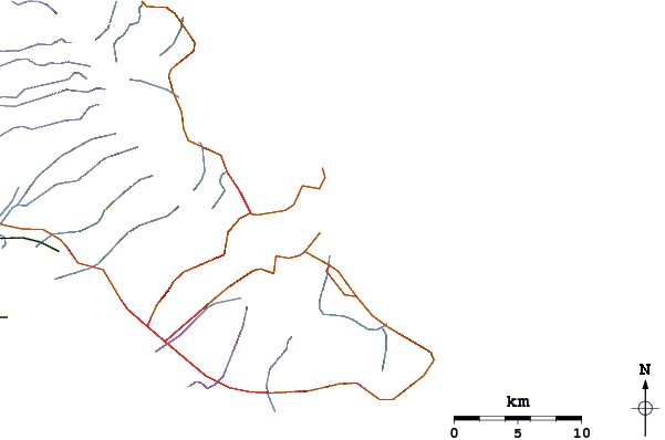 Carreteras y ríos cerca de Kailua Beach
