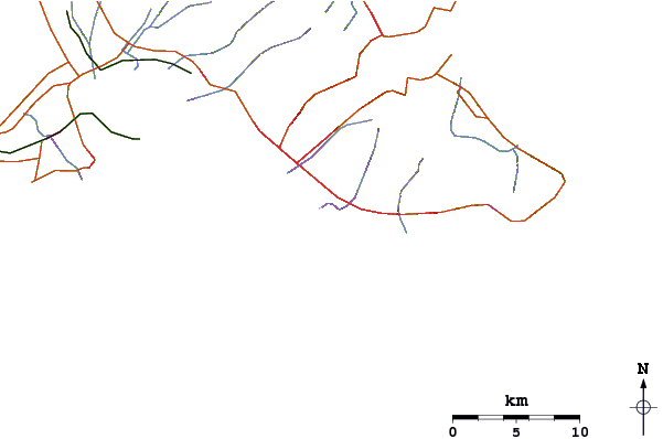 Carreteras y ríos cerca de Kaisers