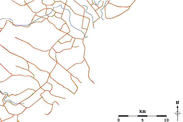Carreteras y ríos cerca de Kaka Point