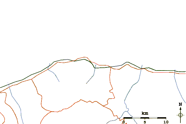 Carreteras y ríos cerca de Kamikaze or Cefalù big