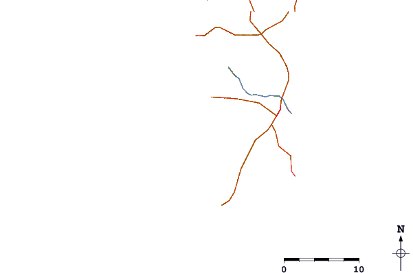 Carreteras y ríos cerca de Karon Beach
