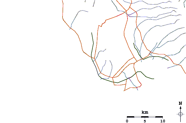 Carreteras y ríos cerca de Keaulanas