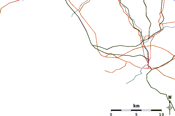Carreteras y ríos cerca de Kenfig Sands
