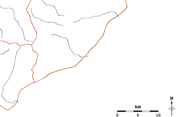 Carreteras y ríos cerca de Kennet Rivermouth/Point