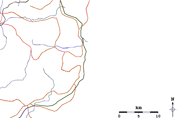 Carreteras y ríos cerca de Kiama Wedge