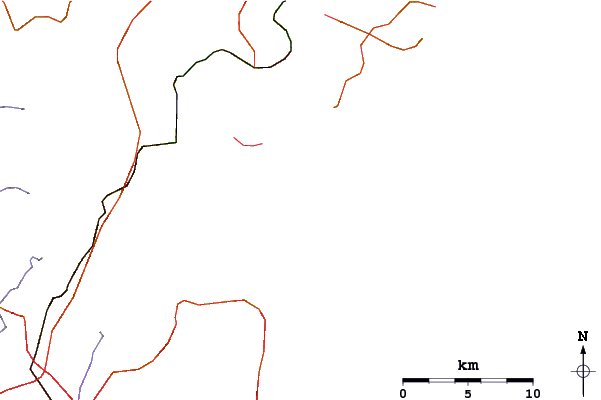 Carreteras y ríos cerca de Kiddies Corner