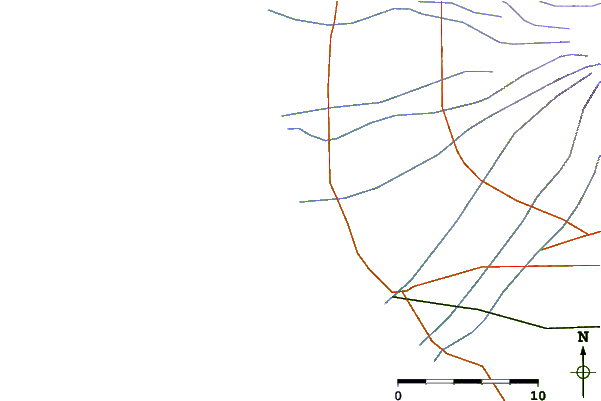 Carreteras y ríos cerca de Kina Road