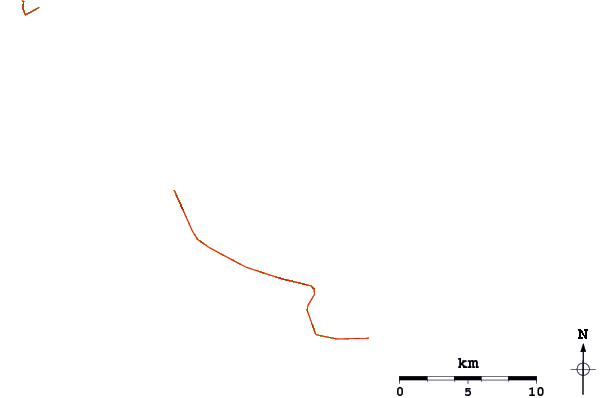 Carreteras y ríos cerca de Kolympithra East (Tinos)