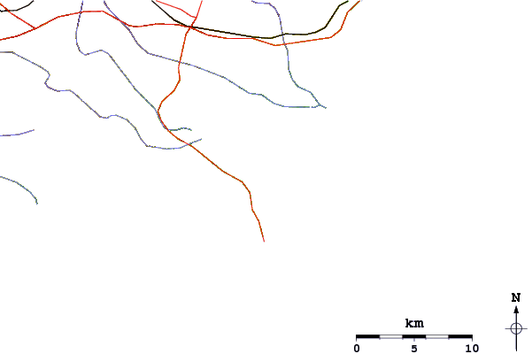 Carreteras y ríos cerca de Kromme Rivermouth