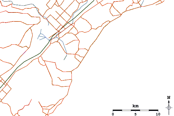 Carreteras y ríos cerca de Dunedin - Kuri Bush