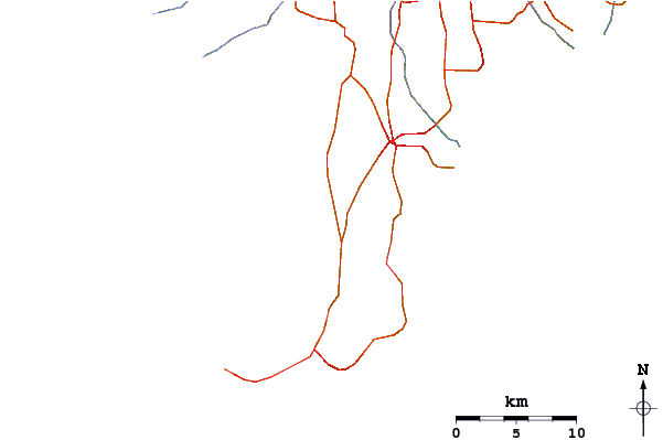 Carreteras y ríos cerca de Kuta Beach