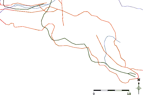 Carreteras y ríos cerca de L'Arene Cros