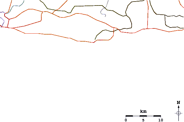 Carreteras y ríos cerca de La Boya