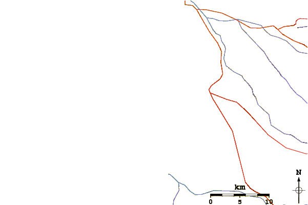 Carreteras y ríos cerca de La Capilla
