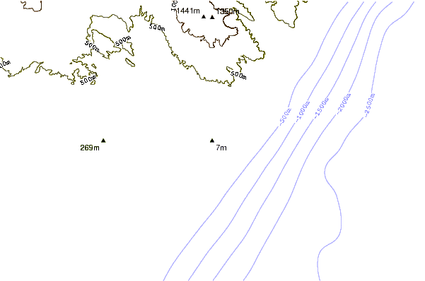 Costa alrededor de La Cienega