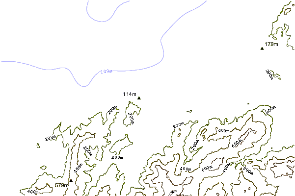 Costa alrededor de La Droite du Fort