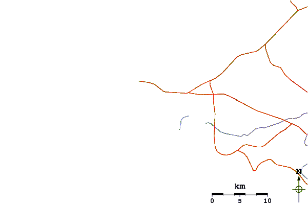 Carreteras y ríos cerca de La FAE