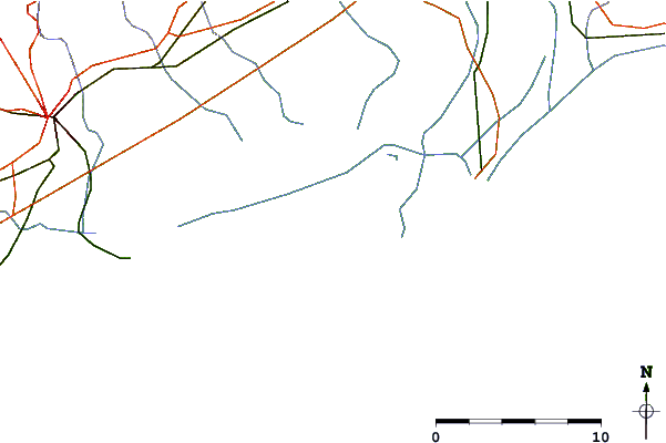 Carreteras y ríos cerca de La Grande Motte