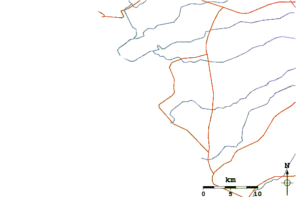 Carreteras y ríos cerca de La Jaimacana (The Pipes)